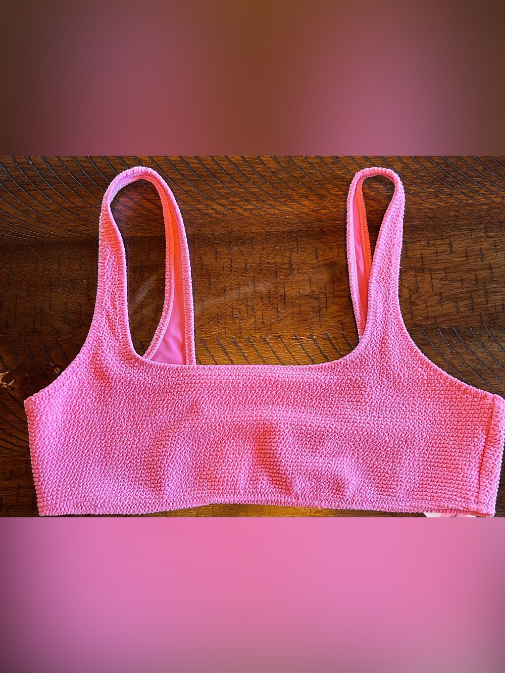 PacSun Pink Textured Crop Bralette